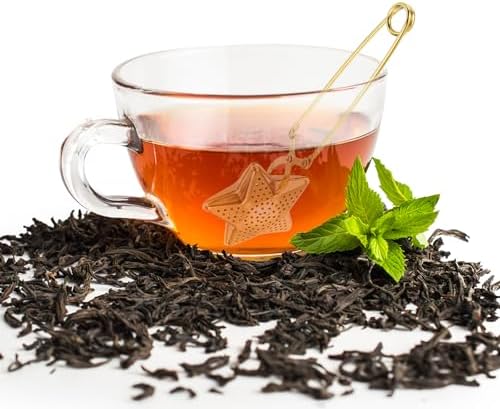 uxcell Star Snap Tea Ball Infuser with Handle, Loose Tea Steeper