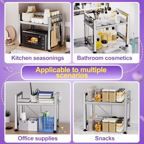 2-Tier Expandable Microwave Oven Rack
