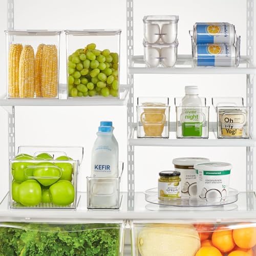 mDesign Stackable Covered Egg Holder, 12 Eggs, Clear