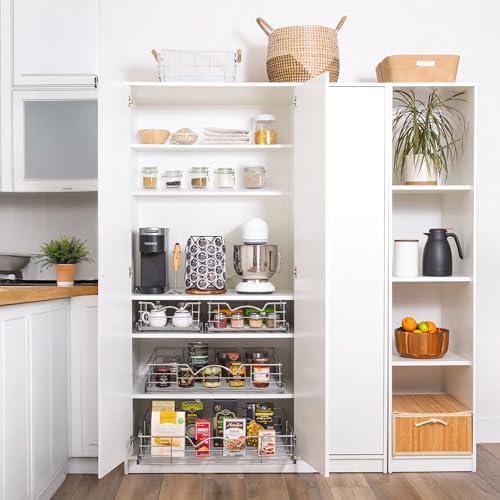 HOLDN’ STORAGE Pull Out Cabinet Organizer, Pantry Drawer, 17"W x 21"D