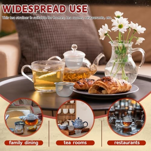 HOMSFOU 4 Pack Tea Infuser, Stainless Steel Tea Filter