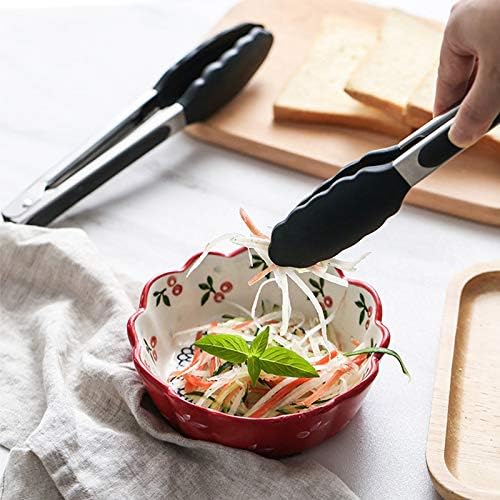2-Pack of 9" (Small) & 12" (Large) Kitchen Tongs Set: Non-Stick
