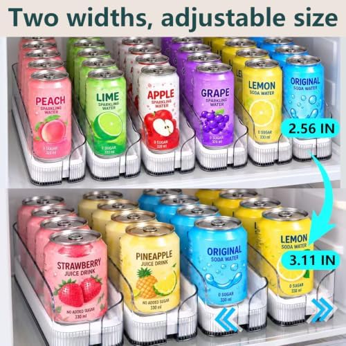 2-Piece Automatic Soda Can Organizer for Fridge