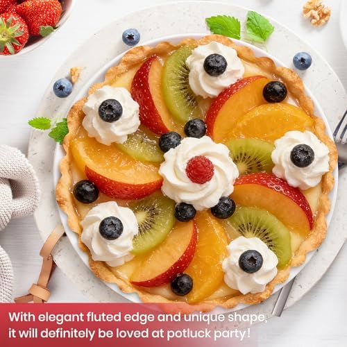 New 9 Inch Tart Pan with Removable Bottom,Non-Stick Carbon Steel