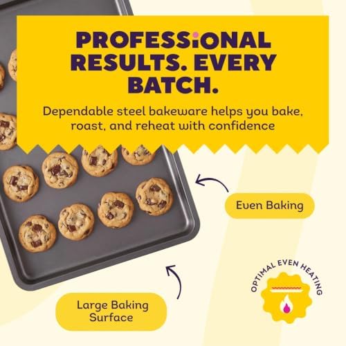Wilton Silver Non-Stick Large Baking Sheet, Made Without PFAS, 17x11.5