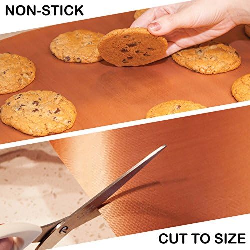 2 Extra Large Copper Grill and Bake Mats, 17 X 23 inches