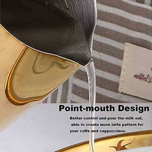 Milk Frother Cup Coffee Frothing Picher Barista Tools Stainless Steel