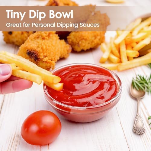 3.5in 4oz Small Glass Bowls, Mini Glass Containers, Ramekins, Prep