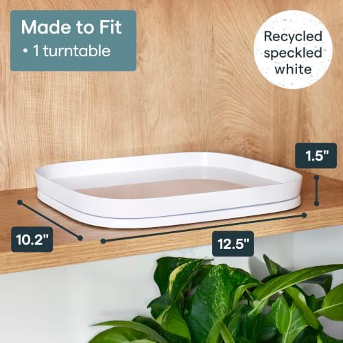 YouCopia MagicTrack Rectangle Turntable, Lazy Susan Max Cabinet Organizer