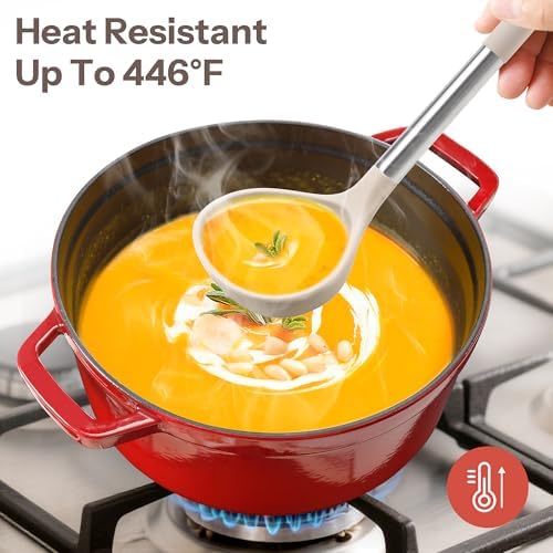 NCUE 28-Piece Silicone Kitchen Utensil Set, Stainless Steel Handles