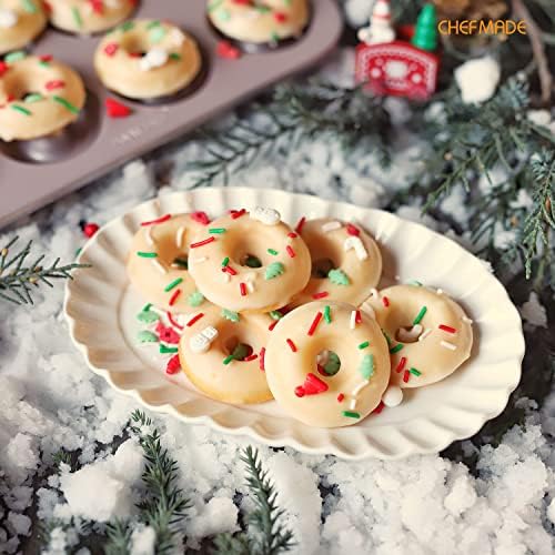 CHEFMADE Donut Mold Cake Pan, 20-Cavity Non-Stick Ring Doughnut