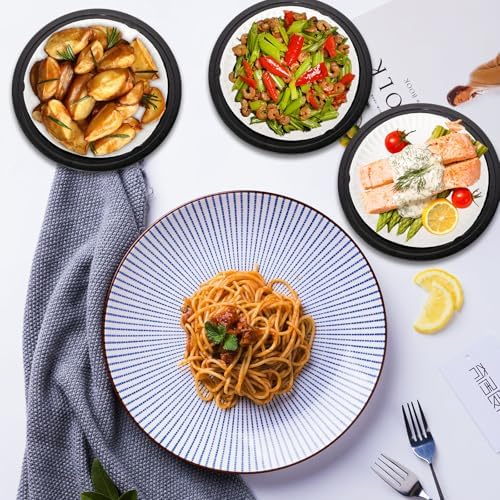 24 Piece Reusable Plastic Paper Plate Holders, 10 inch heavy duty with