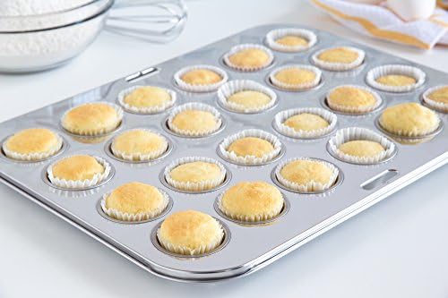 Fox Run Stainless Steel Mini Muffin & Cupcake Pan, 24 Mini Cups Baking