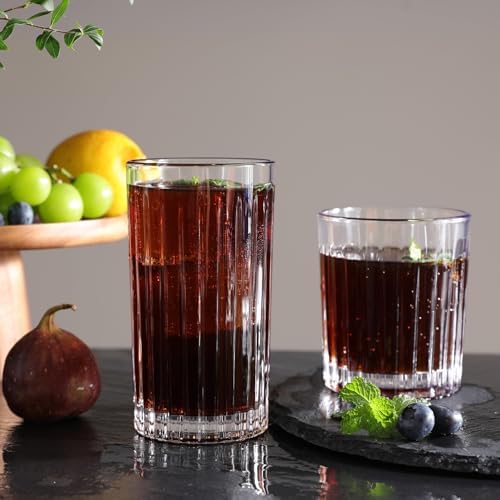 Royalrose Premium VertiLine 13.5oz Highball Glasses Set of 6
