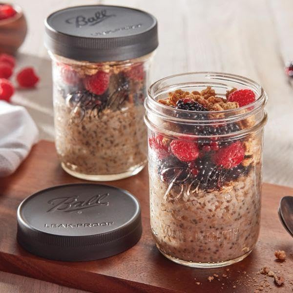 Ball Plastic Lids for Glass Mason Jars, Wide, 6 Count (Pack of 2)