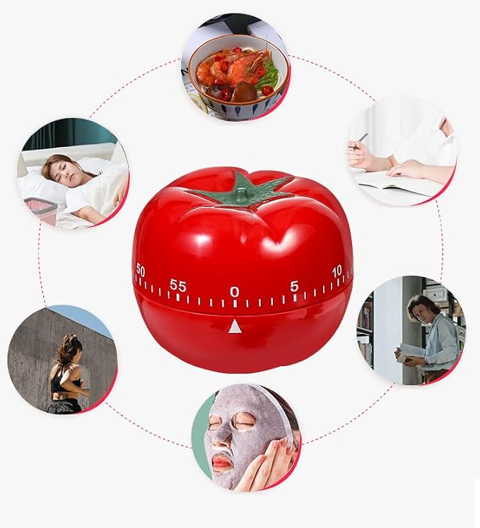 Cute Tomato Shape Kitchen Cooking Timer Kitchen 360 Degree Rotating Craft - Image 3