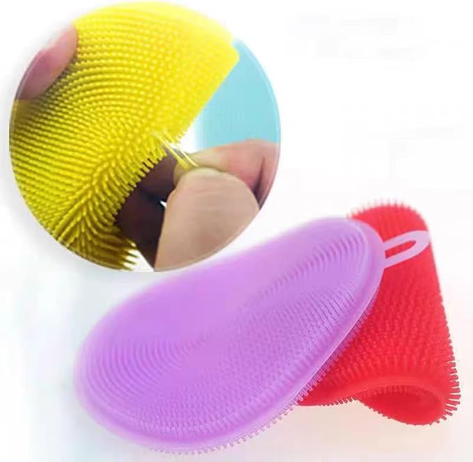 Silicone Dish Scrubber, Food Grade BPA Free Reusable Rubber Sponges Dishwasher - Image 5