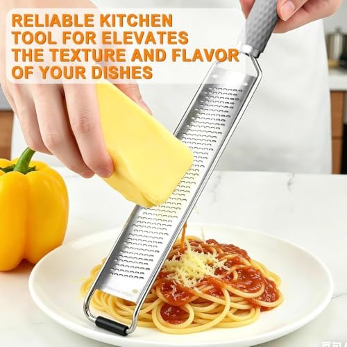 Stainless Steel Lemon Zester, Cheese & Vegetable Zester Grater With