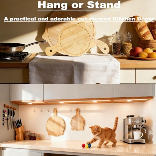 2 Pcs Non Toxic Bamboo Cutting Boards for Kitchen with Juice Groove