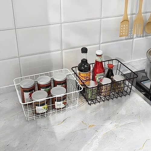 Redrubbit Wire Storage Baskets, Large Farmhouse Metal Freezer Basket