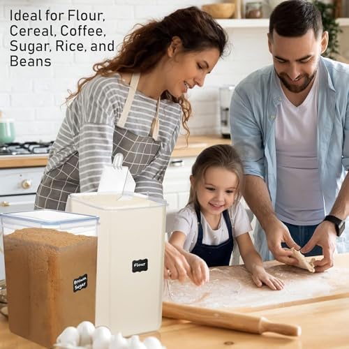 2 PC (8.5L / 287 Oz) Extra Large Pantry Flour Sugar Storage Containers