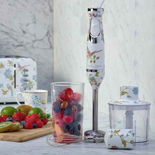 Laura Ashley ElvedenWhite Immersion Blender Handheld,Electric Hand