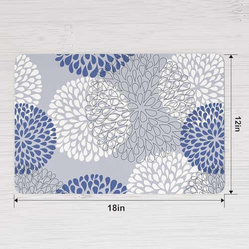 QIYI PU Leather Placemats Set of 6, 12"x18" Waterproof Table Mats