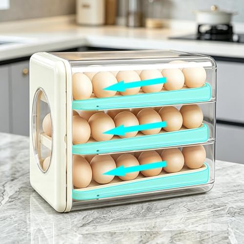 Egg Dispenser for Refrigerator Clear Sloped Track Design Organizer