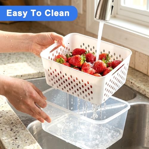 3-Pack Fruit Storage Containers with Removable Colanders
