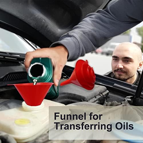 KongNai 4 Pieces Plastic Funnel Set for Kitchen and Automotive Use