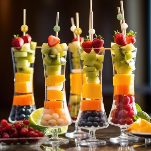 Foldtier 150 Pcs Cocktail Pick 4.7" Toothpick for Appetizer, Sage