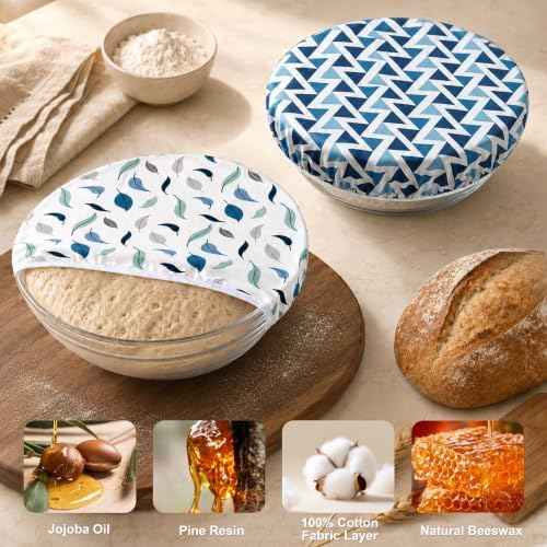 Reusable Beeswax Bowl Covers for Bread Proofing