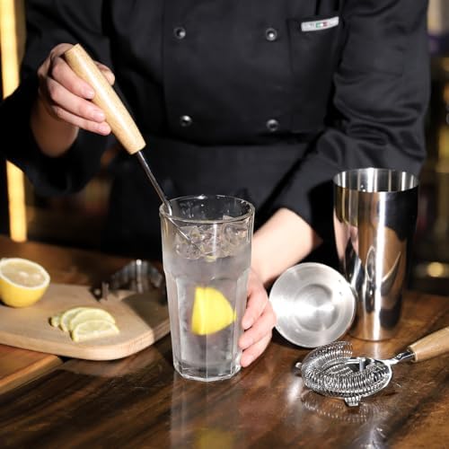 Cocktail Shaker Set with Stand, Mixology Bartender Kit for Drink