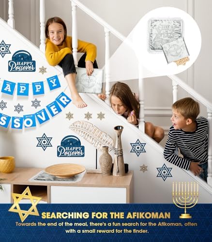 AceList Passover Matzah Cover & Afikomen Bag, 15 in Satin, Silver