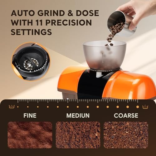 RECAFIMIL Semi-Automatic Espresso Machine with Grinder, 20 Bar