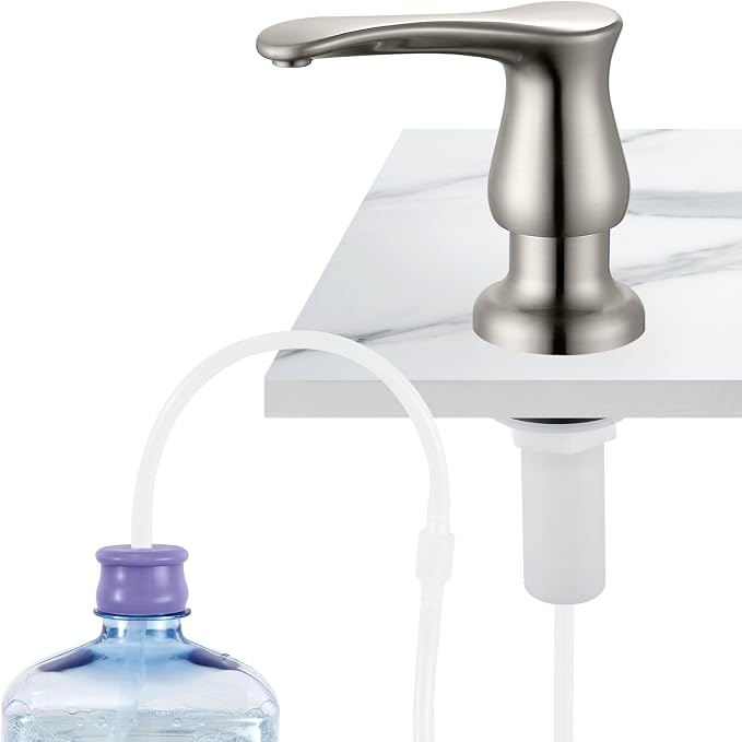 GAGALIFE Kitchen Sink Soap Dispenser Brushed Nickel, Under Sink Soap Dispenser by GAGALIFE