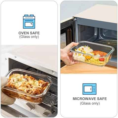 KOMUEE 10-Pack Glass Food Storage Containers with Lids