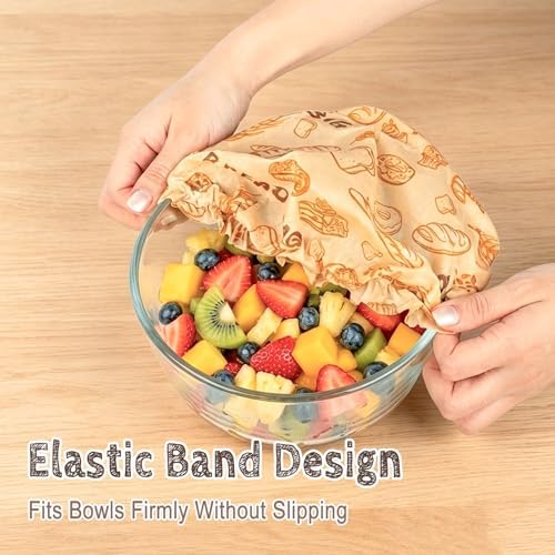 2 Pack Beeswax Bowl Covers, 8.8 Inch
