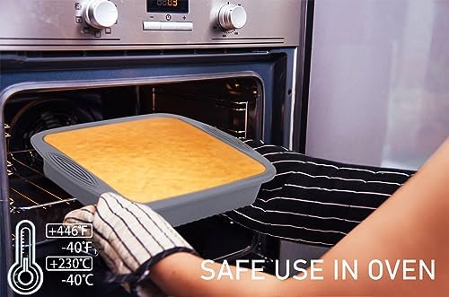 Silicone Square Cake Pan - Non-Stick, Easy Release, Heat Resistant for
