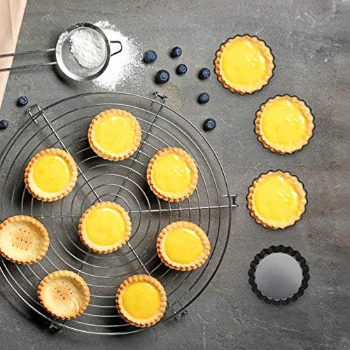 4 Inches Mini Tart Pan, Egg Tart Mold Set of 6, Mini Pie Tin Mini
