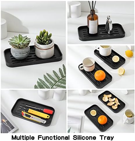 MicoYang Silicone Sink Organizer Tray, 10"×5.3"