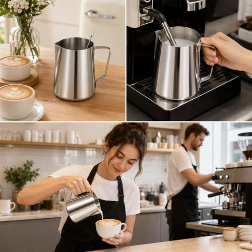 2 Pack Milk Frothing Pitcher Stainless Steel Espresso Steaming