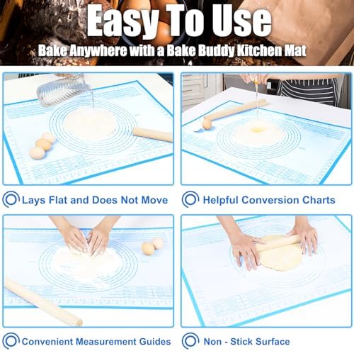 Silicone Pastry Mat, 36 x 24 Inch, with Measurements