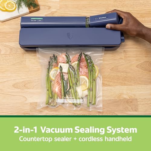 FoodSaver Handheld+ 2-in-1 Vacuum Sealer, Indigo Blue