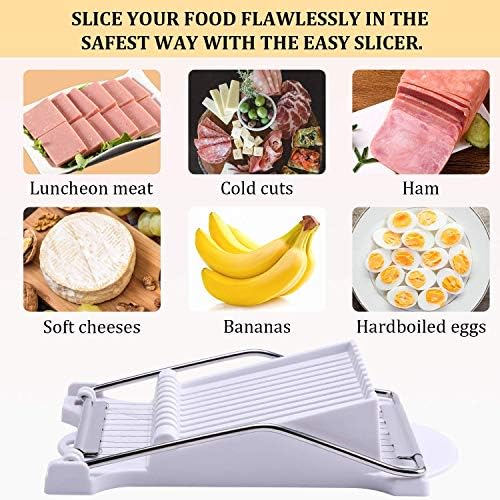 Stainless Steel Luncheon Meat & Egg Slicer, 10 Slices
