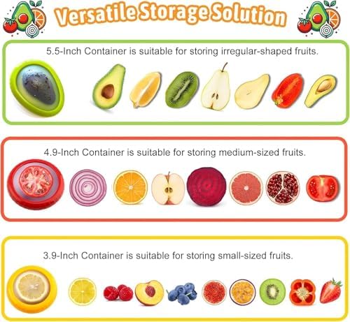4-Piece Avocado and Onion Storage Containers