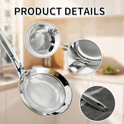 Stainless Steel Colander, 2024 Upgrade Extra Fine Mesh Strainer with