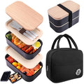 Healfyya Bento Box with Lunch Bag Microwavable All-in-One Meal Prep