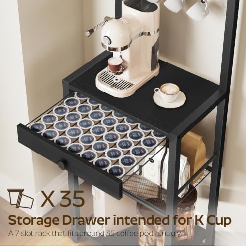 YATINEY 5-Tier Coffee Bar Station, Black
