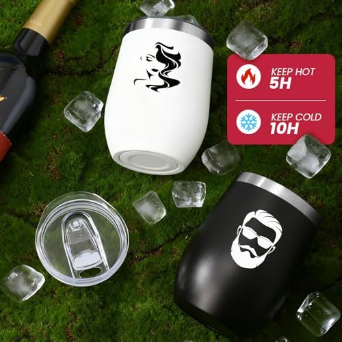 Bridal Shower Couples Gift Set, Wedding Wine Tumblers & Tote Bag
